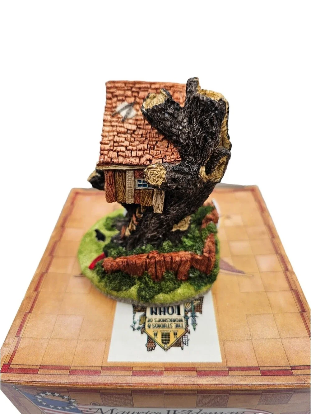 John Hine Tree House Figurine in Box AC-037 EUC Maurice Wideman
